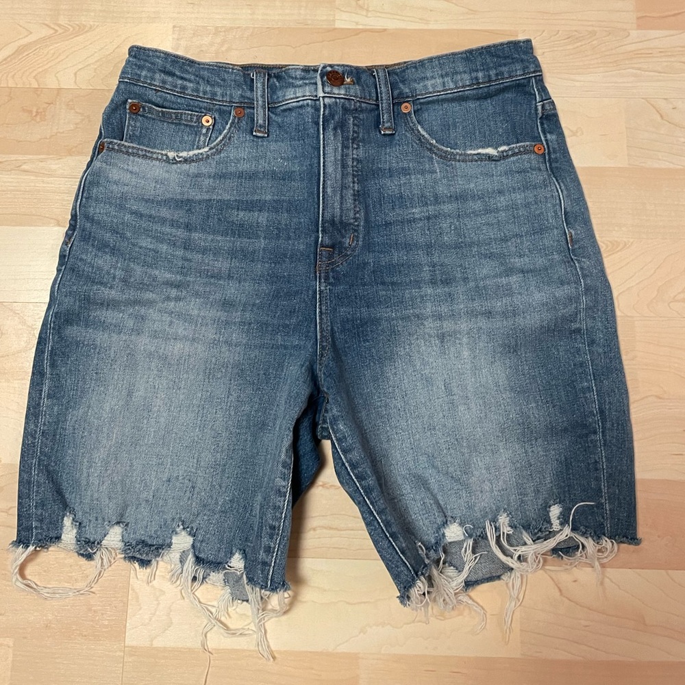 Madewell high rise stretch denim shorts